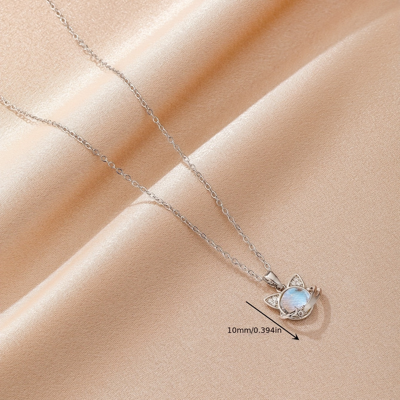 Moonstone Cat Necklace