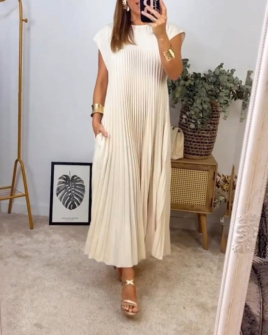 Alexia | Frauen plissiert einfach Kleid