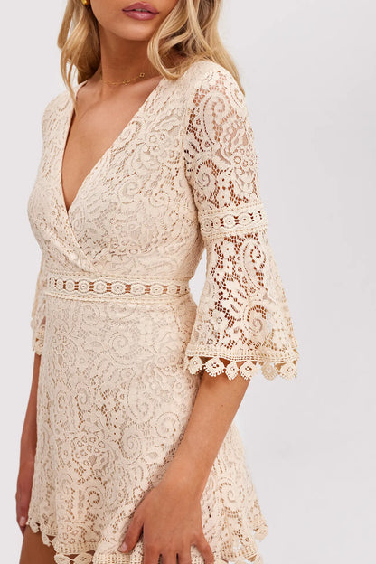 Soof | Offwhite a-line Kleid