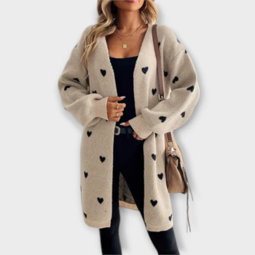ELINA | E CARDIGAN MIT HERZMUSTER