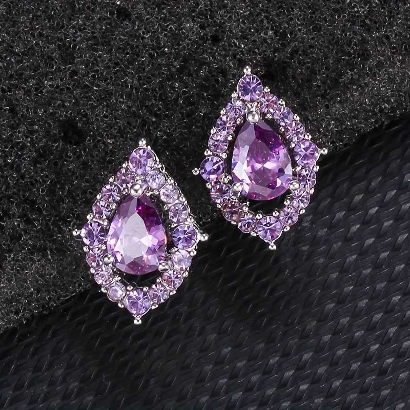 Nadine Amethyst Halskette und Ohrringe