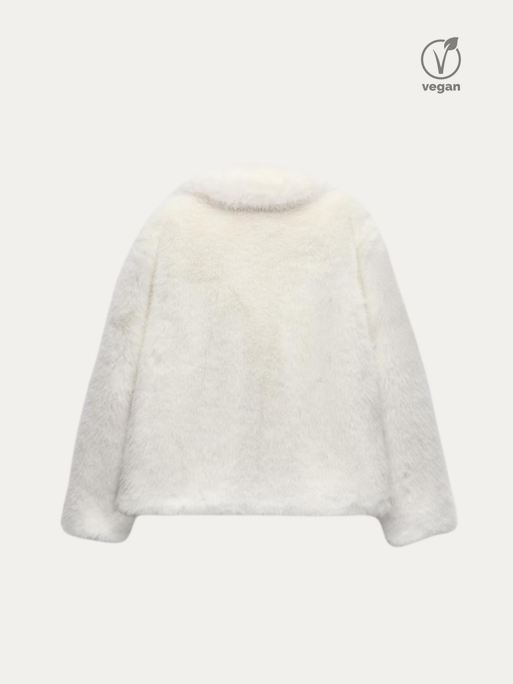 ANYA | VEGANE CROPPED FELLJACKE MIT REVERSKRAGEN