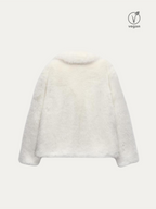 ANYA | VEGANE CROPPED FELLJACKE MIT REVERSKRAGEN