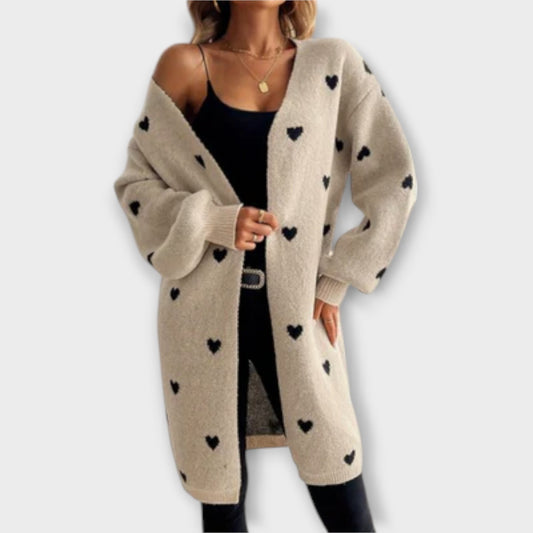 ELINA | E CARDIGAN MIT HERZMUSTER