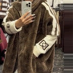 ARLENE | LUXURIÖSER PELZ-LOOK FREIZEITMANTEL MIT KAPUZE