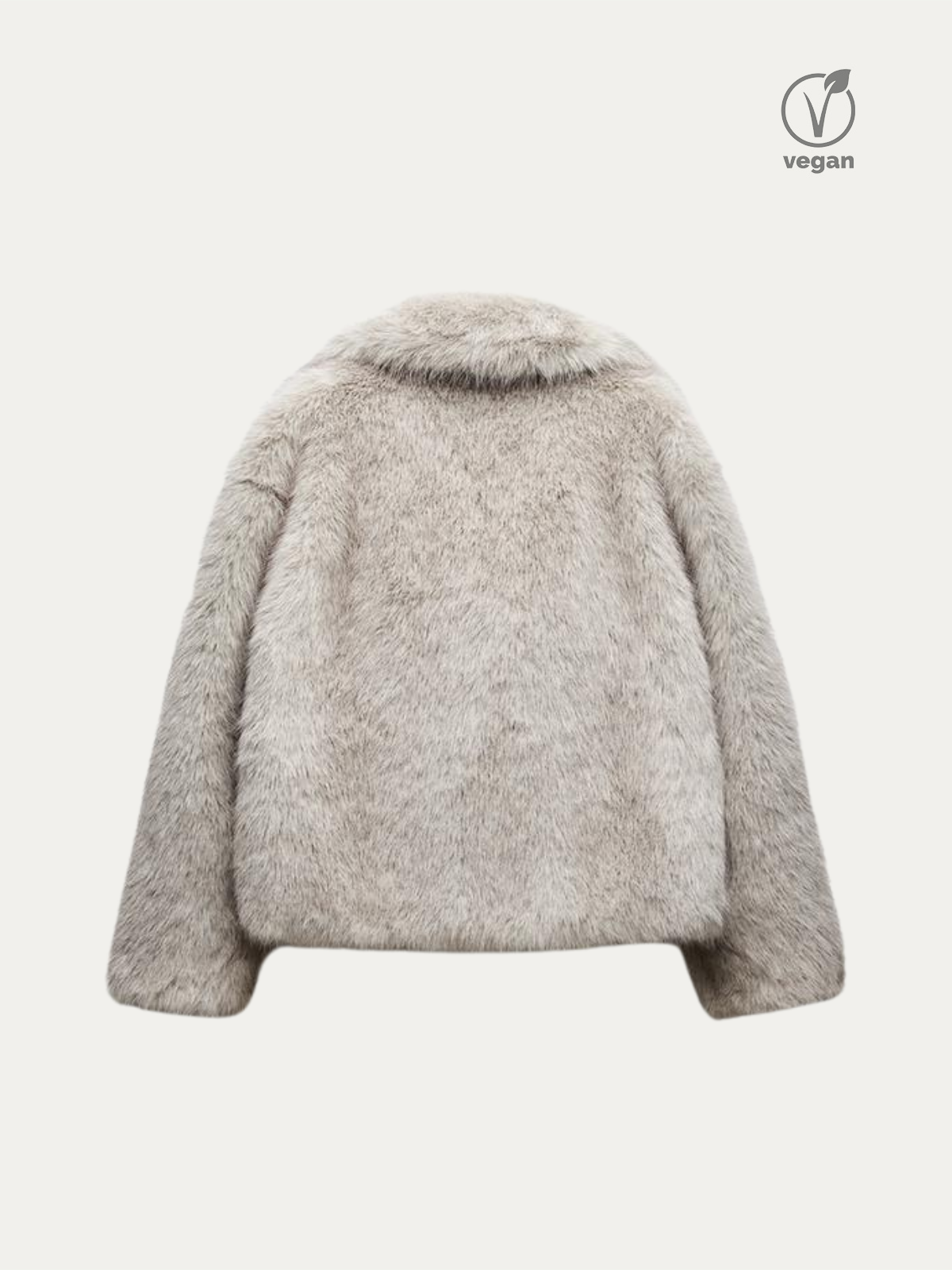 ANYA | VEGANE CROPPED FELLJACKE MIT REVERSKRAGEN