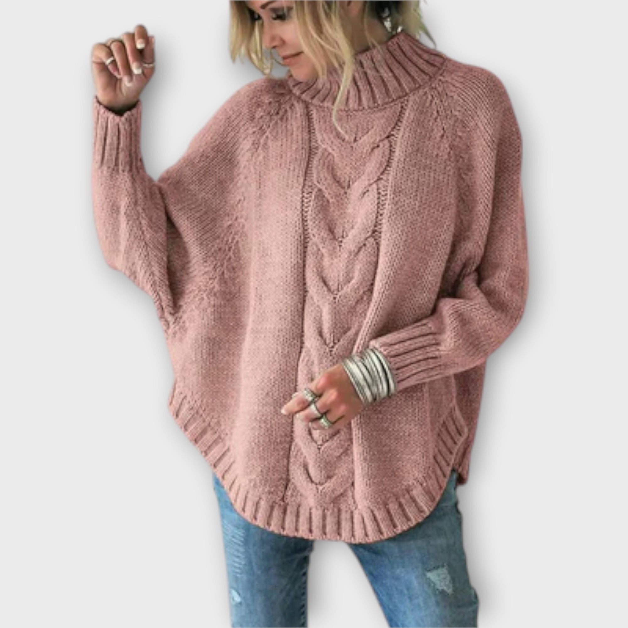 ELYSIAN | STRICKPULLOVER MIT ZOPFMUSTER