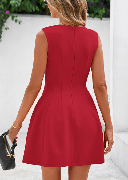 VIA - ÄRMELLOSES A-LINIEN MINIKLEID MIT ELEGANTER PASSFORM