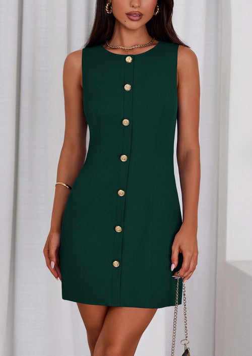 MELINA - BUSINESS-KLEID MIT ZIERKNÖPFEN FORMELL & FEMININ