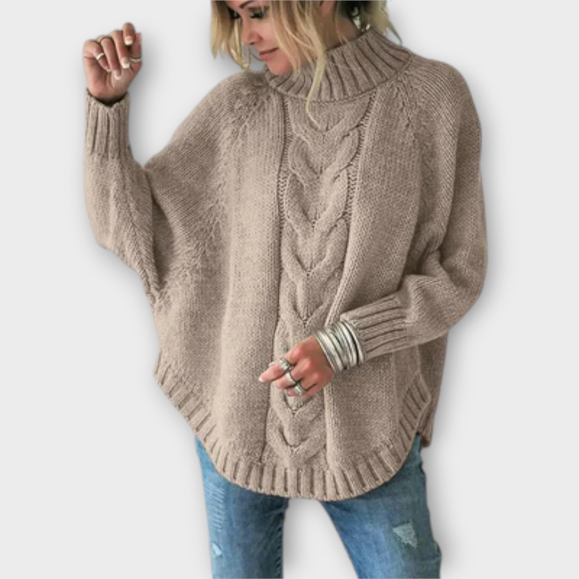 ELYSIAN | STRICKPULLOVER MIT ZOPFMUSTER