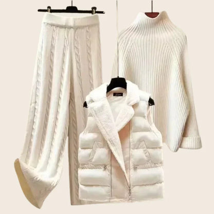 Hannelore – Bequemes Kuscheliges Stricken 3 Teiler Set