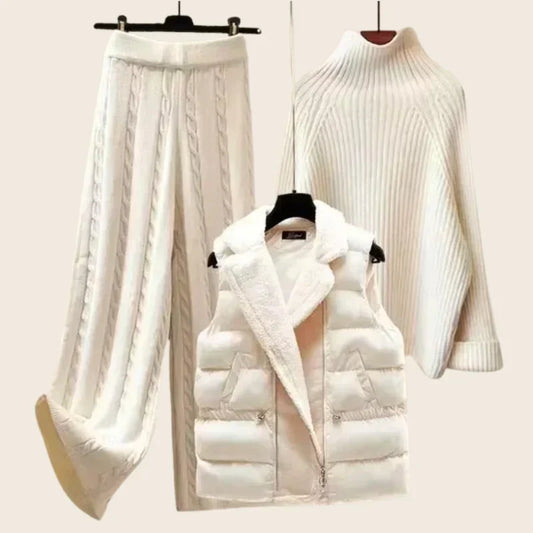 Hannelore – Bequemes Kuscheliges Stricken 3 Teiler Set