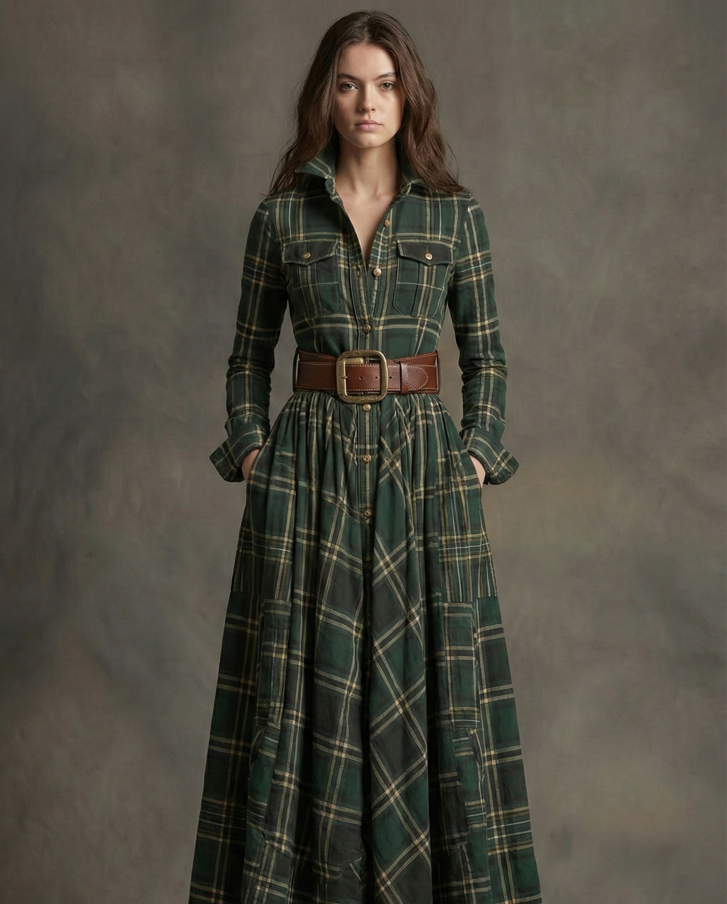 OLIVA | MAXI HEMDBLUSENKLEID IM VINTAGE-STYLE