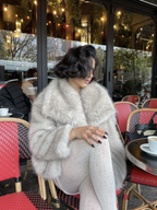 YULIA | VEGANE CROPPED FELLJACKE MIT REVERSKRAGEN