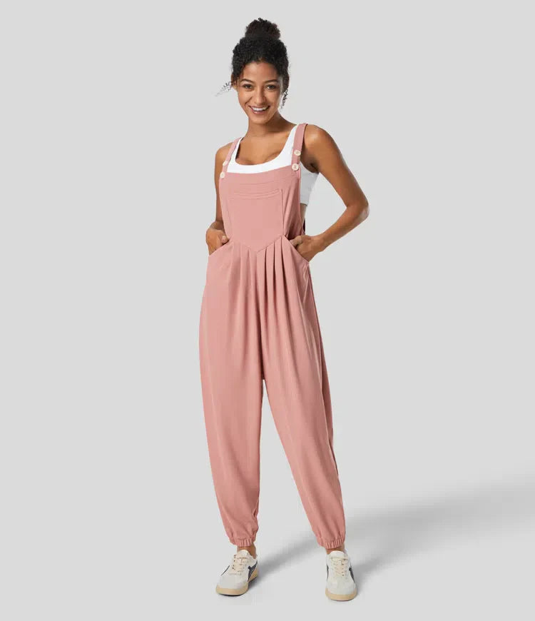Olivia | Jogger-Jumpsuit mit verstellbarem Gürtel und Knöpfen