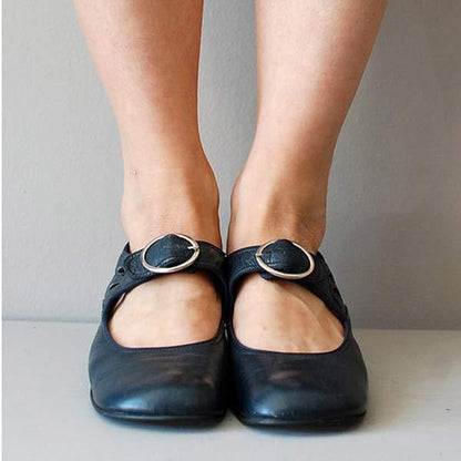DAMEN SANDALEN MIT KEILSCHNALLE AUS LEDER