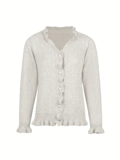 Anita | Eleganter Strick Strickjacke Mit Knöpfen