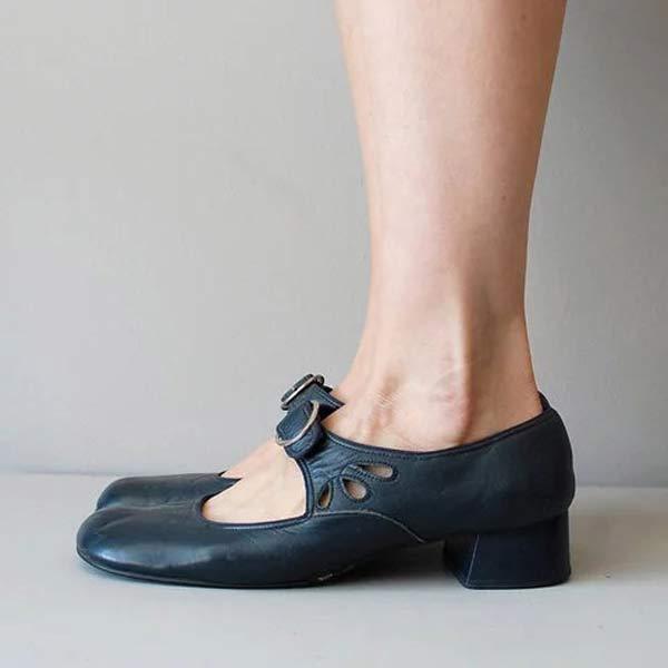DAMEN SANDALEN MIT KEILSCHNALLE AUS LEDER