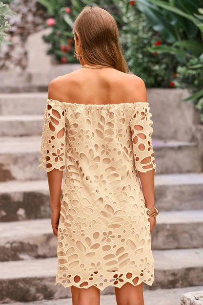 LORENA - OFF-SHOULDER SOMMERKLEID AUS SPITZE ROMANTISCH & ELEGANT