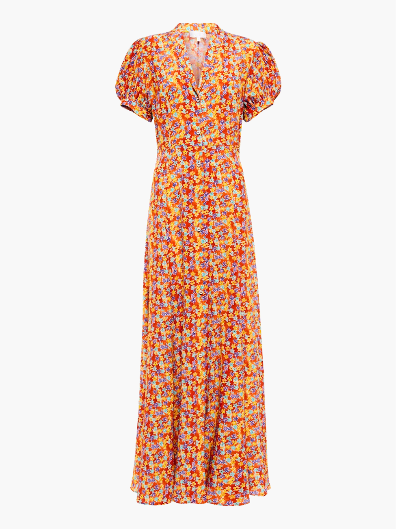 Bella | Langes Kleid mit V-Ausschnitt für Frauen