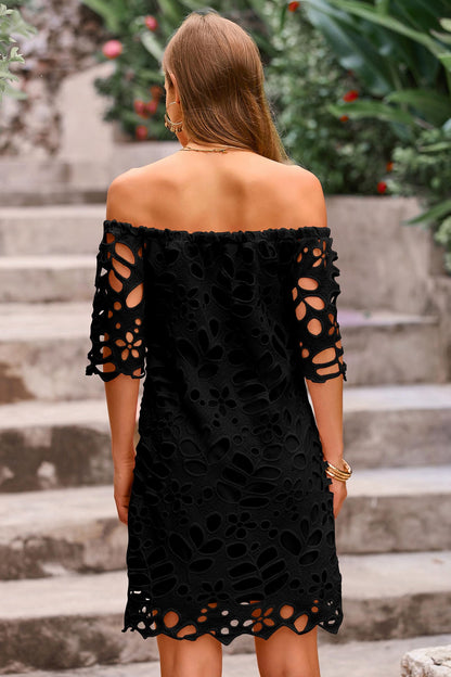 LORENA - OFF-SHOULDER SOMMERKLEID AUS SPITZE ROMANTISCH & ELEGANT