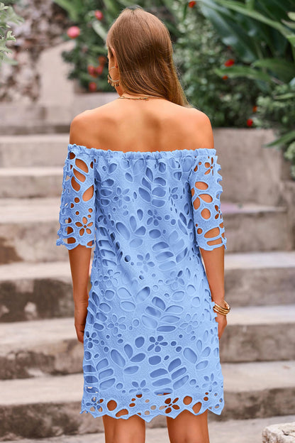 LORENA - OFF-SHOULDER SOMMERKLEID AUS SPITZE ROMANTISCH & ELEGANT