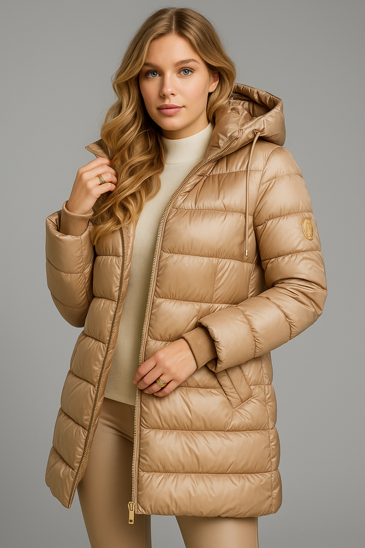 ASTRID | ELEGANTE WINTERJACKE MIT KAPUZE UND FUTTER