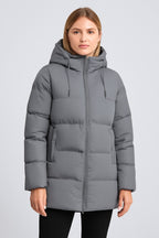 KUSCHELIGER DAMEN-PUFFERJACKE MIT KAPUZE