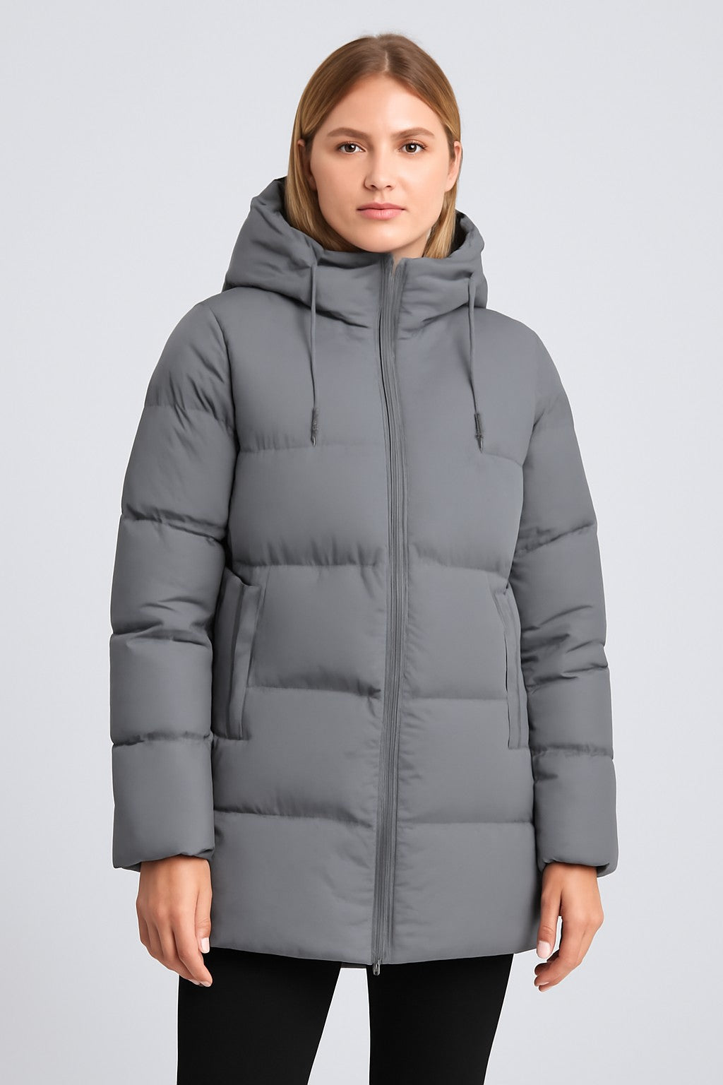 KUSCHELIGER DAMEN-PUFFERJACKE MIT KAPUZE