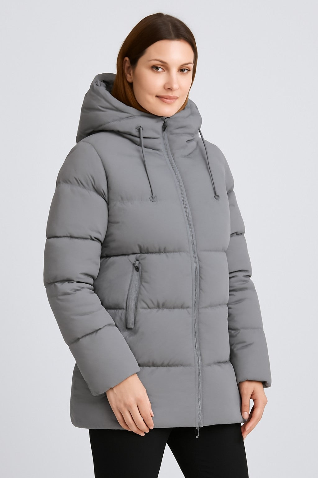 KUSCHELIGER DAMEN-PUFFERJACKE MIT KAPUZE
