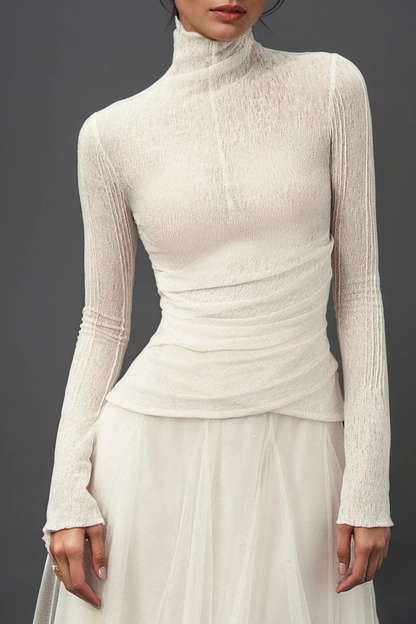 ELORIA | HIGH-NECK RUCH MAXI KLEID-SET