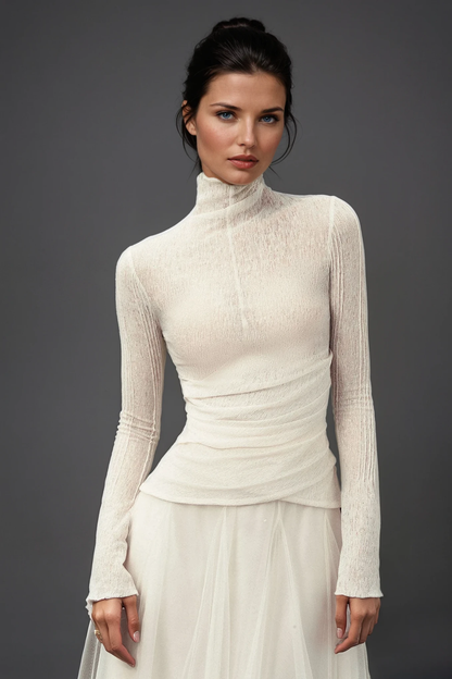 ELORIA | HIGH-NECK RUCH MAXI KLEID-SET