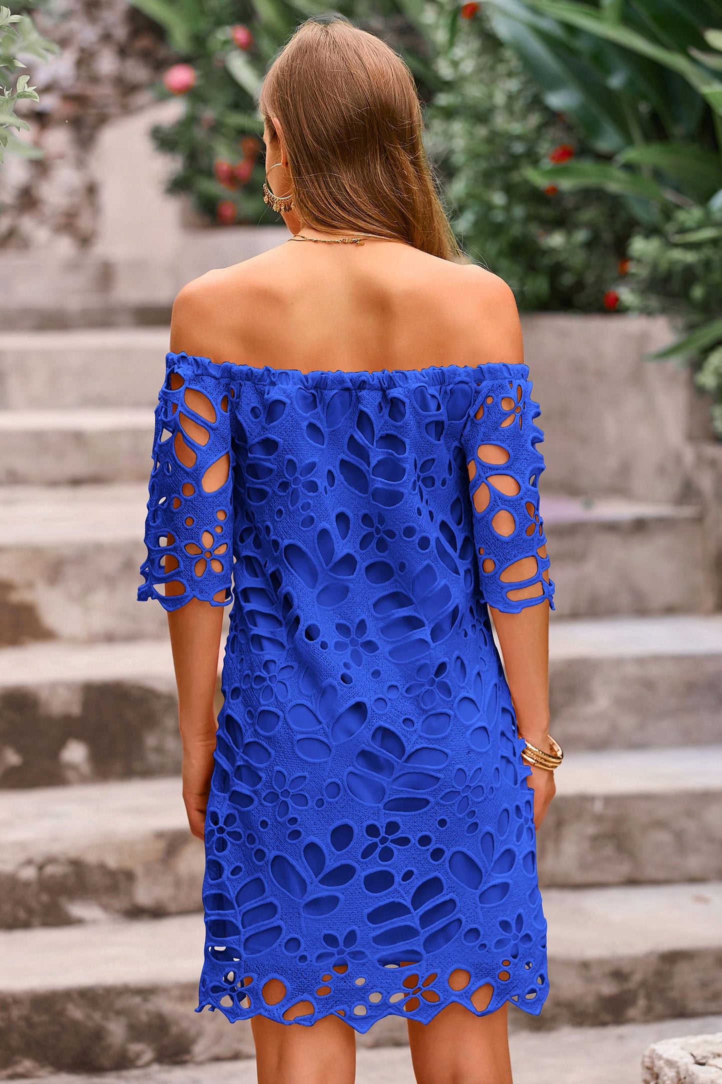 LORENA - OFF-SHOULDER SOMMERKLEID AUS SPITZE ROMANTISCH & ELEGANT