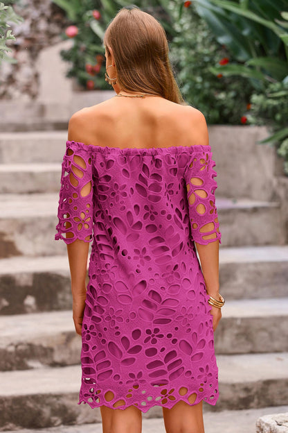 LORENA - OFF-SHOULDER SOMMERKLEID AUS SPITZE ROMANTISCH & ELEGANT