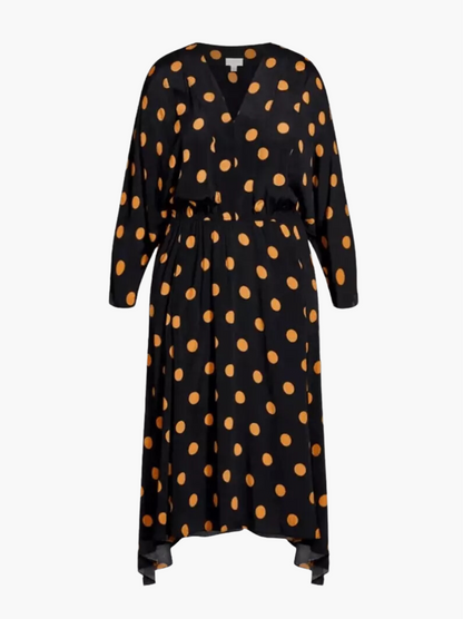 Ella | Chic Kleid mit V-Ausschnitt und Tupfen