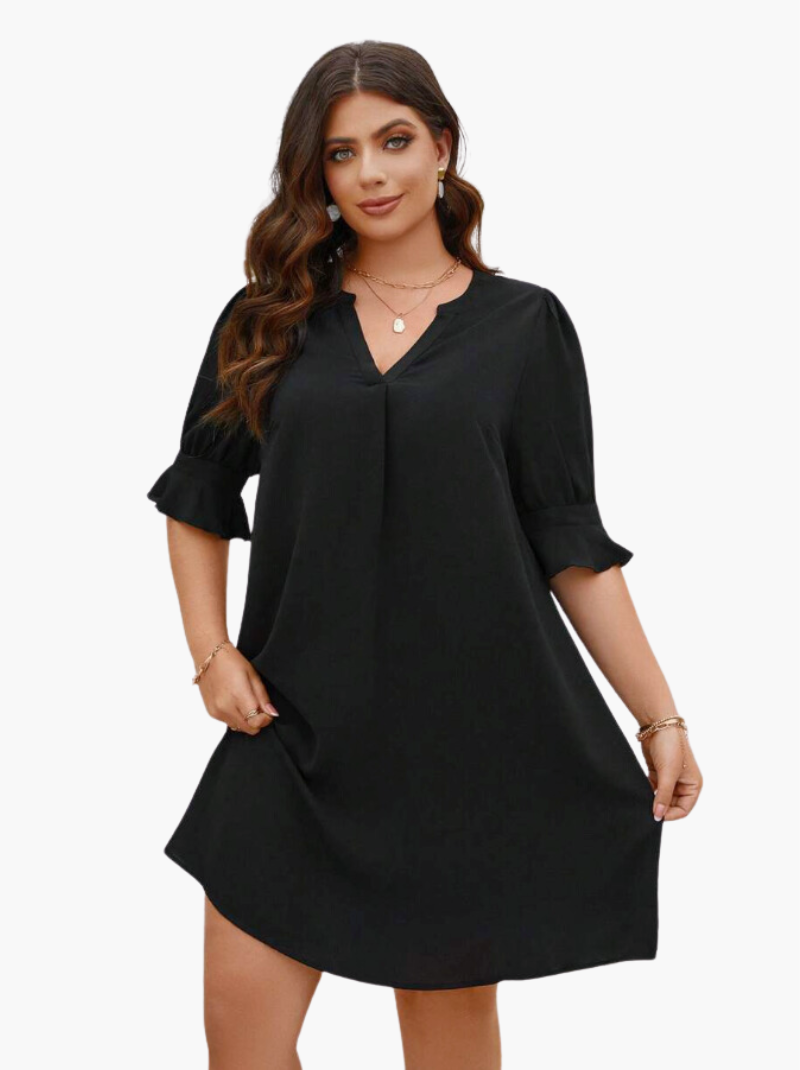 Ester | Bequemes Kleid mit V-Ausschnitt