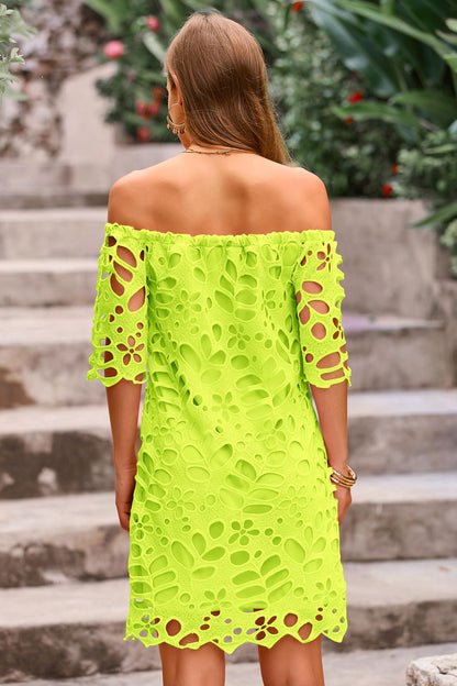 LORENA - OFF-SHOULDER SOMMERKLEID AUS SPITZE ROMANTISCH & ELEGANT