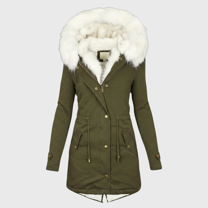 LENA | WARME PARKA MIT KAPUZE & FELLKRAGEN