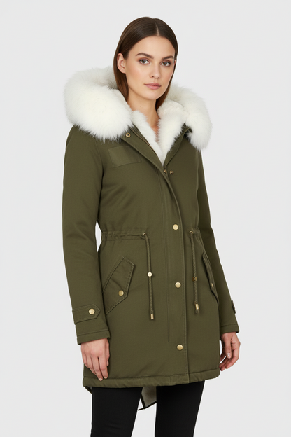 LENA | WARME PARKA MIT KAPUZE & FELLKRAGEN