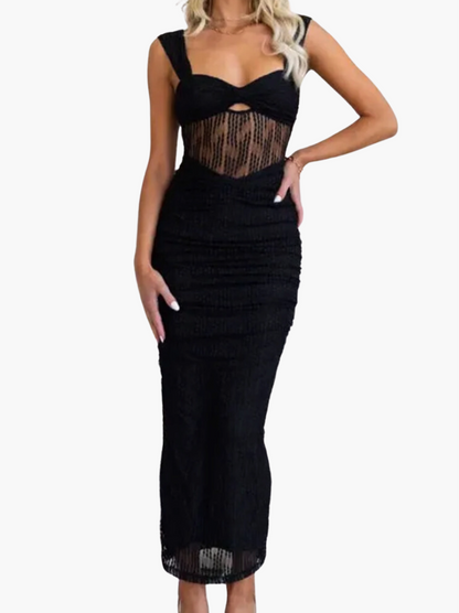 Geraldine | Mesh Midi-kleid