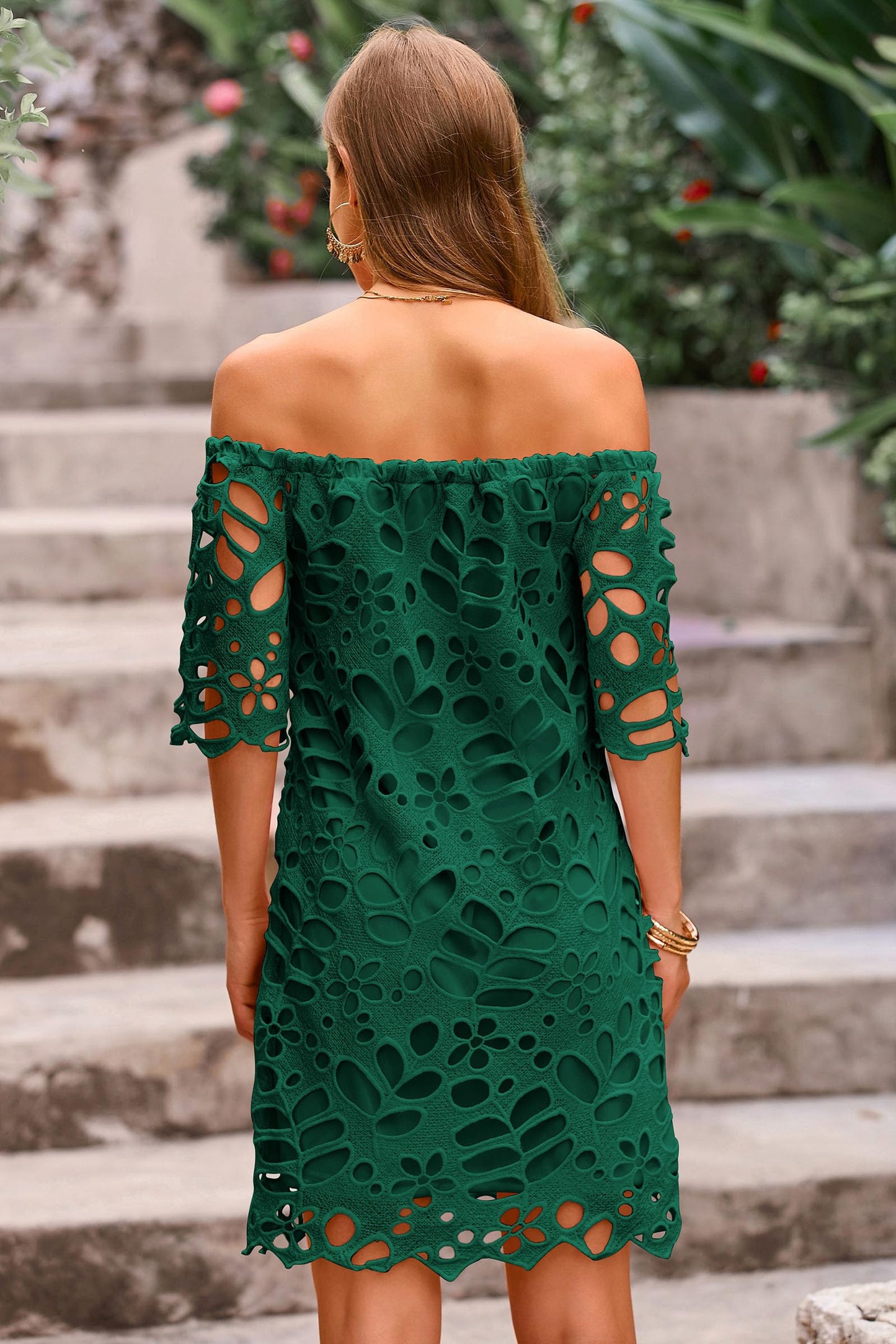 LORENA - OFF-SHOULDER SOMMERKLEID AUS SPITZE ROMANTISCH & ELEGANT