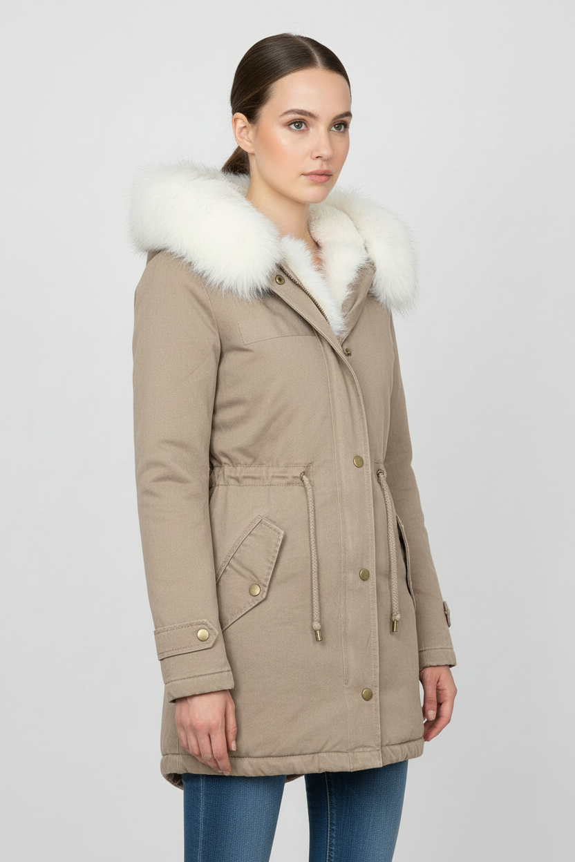 LENA | WARME PARKA MIT KAPUZE & FELLKRAGEN