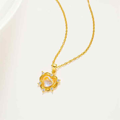 Mondstein Halskette - Herzform