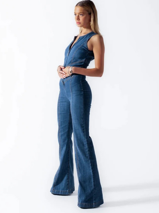 HEARTCORE DENIM JUMPSUIT
