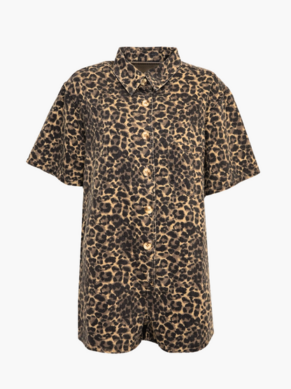 Mini-Strampler mit Geparden-Print