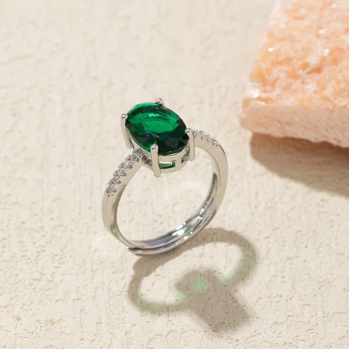 Mondsteinring – Ovaler Schliff natürlicher Mondstein