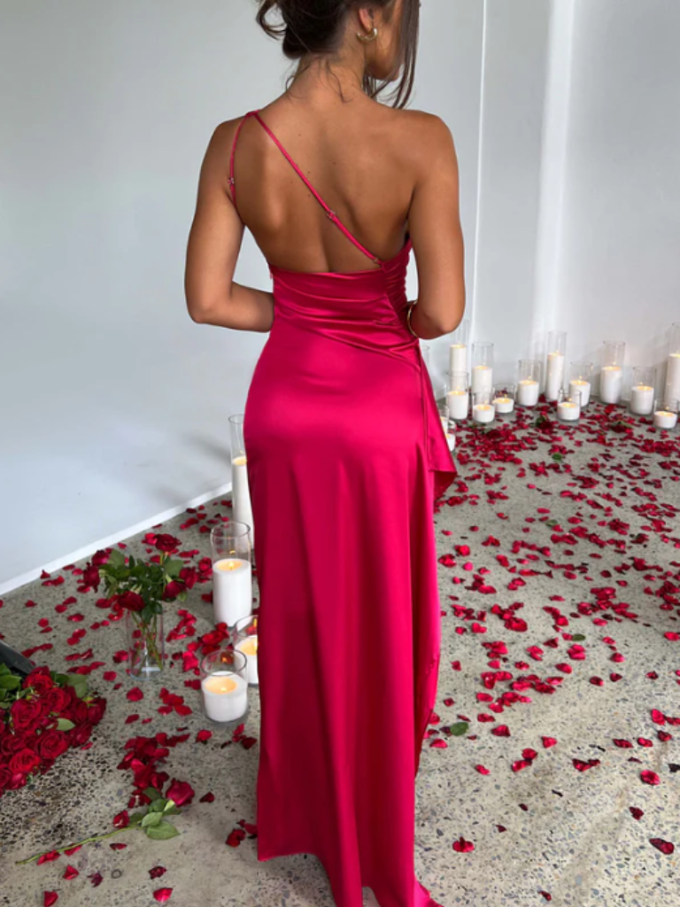 SOLEIL SATIN MAXIKLEID