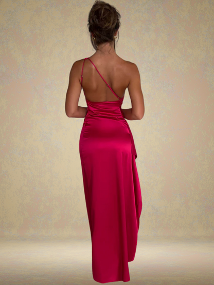 SOLEIL SATIN MAXIKLEID