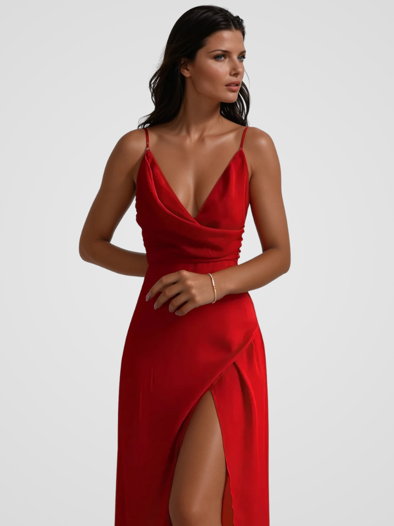 CELINA SATIN DRESS
