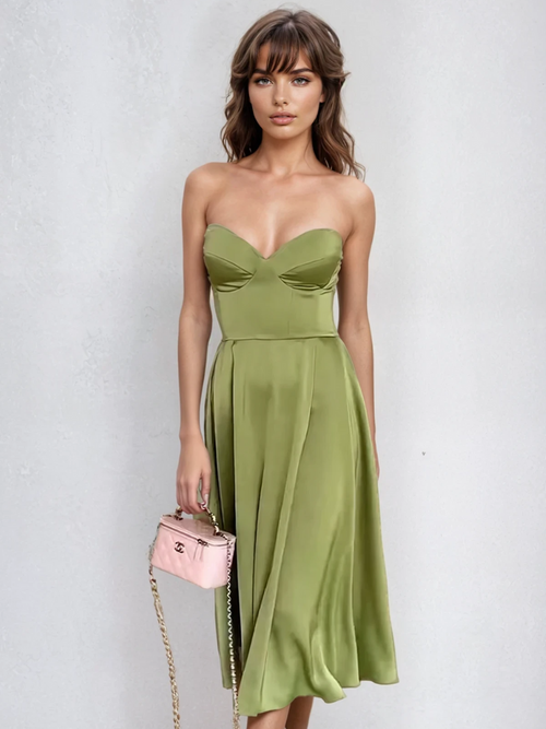 VERDÉA SATIN MIDI